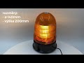 Led maják oranžový 12V / 24V - 18x3W LED ECE R10/R65 na pevnú montáž (140x200mm) - Video Youtube