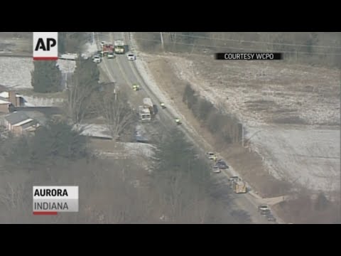 Authorities say at least 19 students are hurt after a school bus collided with a garbage truck in Indiana. State Police Sgt. Stephen Wheeles says the crash occurred Wednesday morning near the city of Aurora, about 30 miles west of Cincinnati. (March 6)