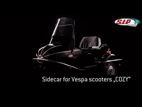 Beiwagen für Vespa Roller COZY, gebremst, komplett