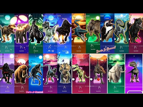 super megamix all-stars. indoraptor vs t-rex vs spinosaurus vs lego jurassic world vs elephant