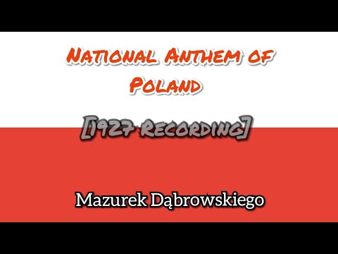 One of the oldest survived recordings of the Polish national anthem (1927) performs by Ignacy Dygas