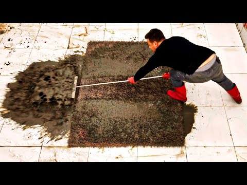 lncredibly hard dirty flooded carpet cleaning ASMR