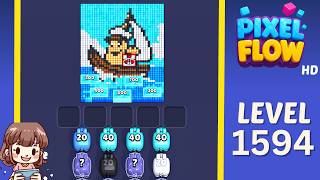 Pixel Flow Level 1594 Solution Walkthrough