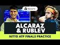 Carlos Alcaraz & Andrey Rublev: Practice Highlights | Nitto ATP Finals 2023