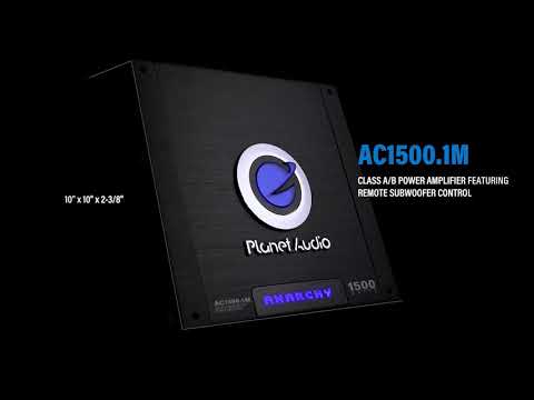 Planet Audio AC1500.1M ANARCHY 1500W High Output Monoblock Class A/B Amplifier