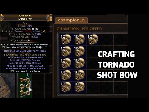 POE: Short Guide to Crafting a 100+ Divine TS Bow (+Vaal Gamble)(◆◆expensive)