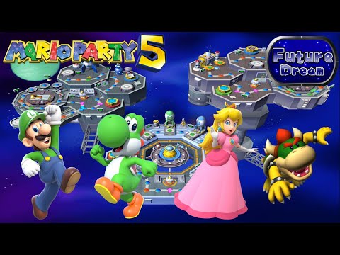 Mario Party 5 - Luigi vs Yoshi vs Peach vs Koopa Kid - Future Dream
