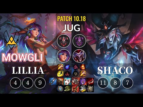 VIT Mowgli Lillia vs Shaco Jungle - KR Patch 10.18