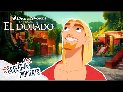 Welcome To The Lost City Of Gold⚱️  | Road To El Dorado | Movie Moments | Mega Moments