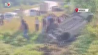 Fındık Bahçesine Devrilen Otomobilin Sürücüsü Yaralandı