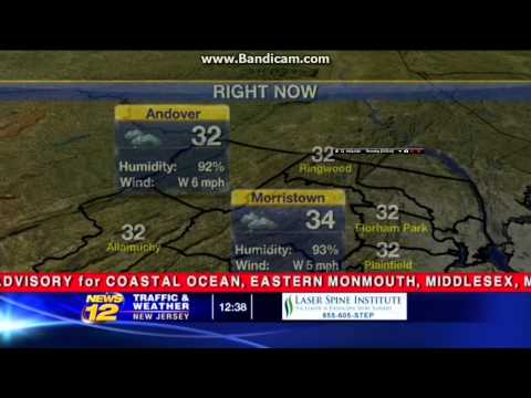 News 12 New Jersey Traffic and Weather 12/10/2013 Snowy Forecast