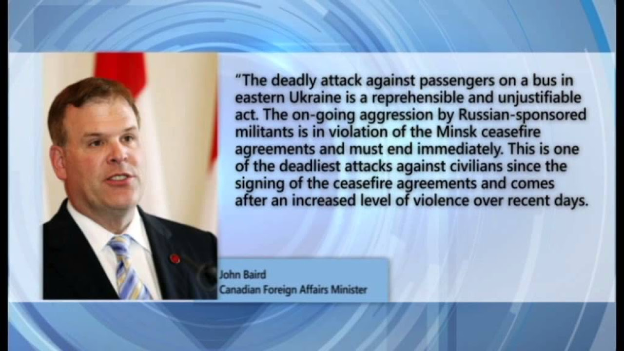 World Condemns the Volnovakha Bus Attack as the EU and Canada Urge a Ceasefire