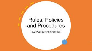 2023 GoodGiving Challenge Rules Webinar