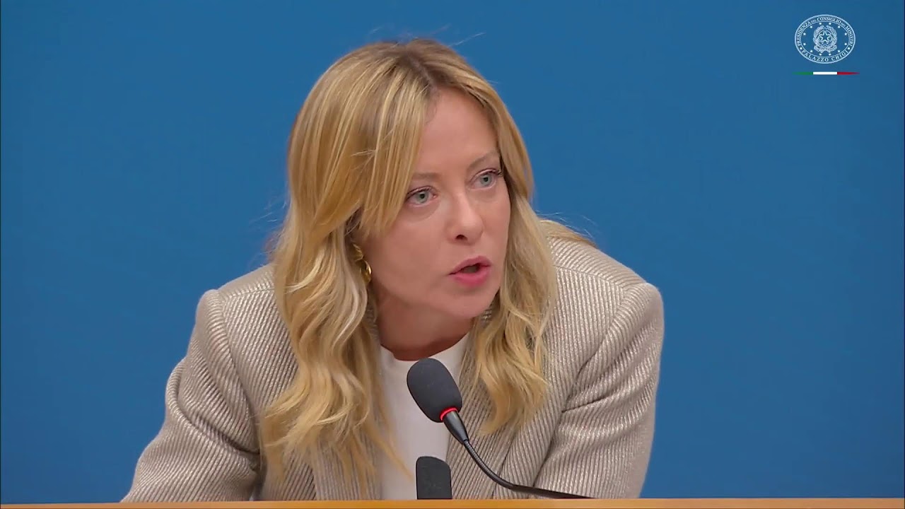 Conferenza stampa del presidente Giorgia Meloni
