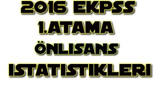 2016 EKPSS 1.ATAMA ÖNLİSANS İSTİATİSTİKLERİ