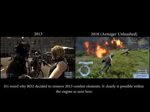 FFXV: Noctis Combat Comparison (2013 vs. 2016 - 2018)