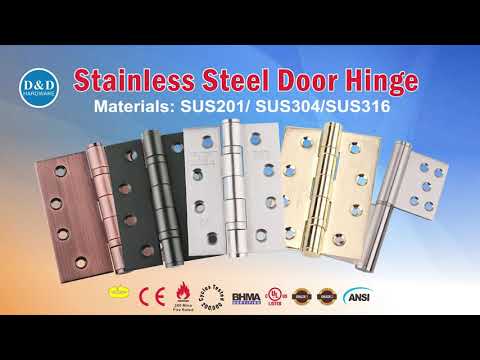 ANSI BHMA Modern Heavy Duty Stainless Steel Different Types of Hardware Accessory Exterior Outside Wooden Steel Door Butt Hinge
