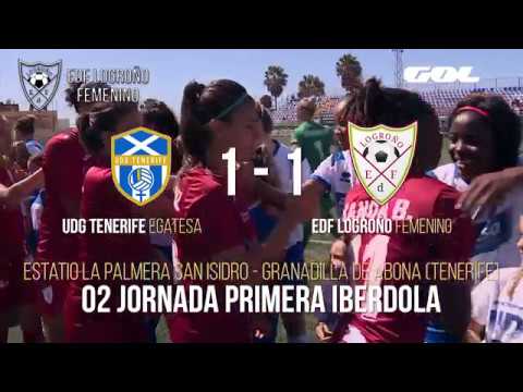 Resumen Partido Empate del UDG Tenerife Vs. EDF Logroño (1-1). Jornada 2 Primera Iberdrola
