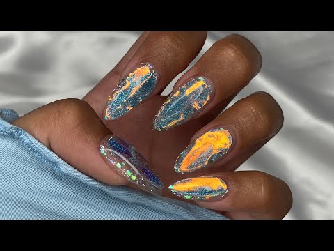 ✦ reflective aurora nails | korean nail trends | asmr ✦