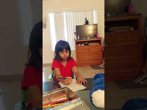 Yashica 's teacher birthday 🎂 and she making birthday card for her teacher