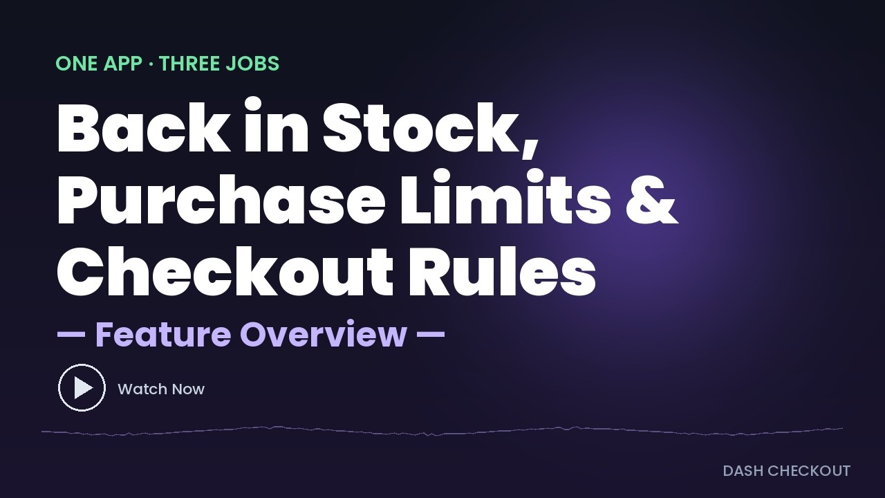 DC Customer Order Limits Demo