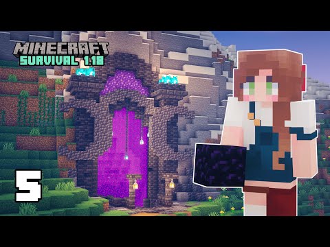 Building a Nether Portal | Minecraft 1.18 Let's Play - Ep. 5