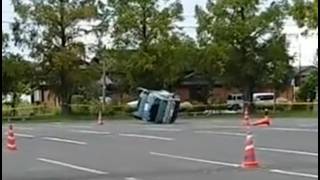 東近江オートテスト2022年　タフト横転事故外部映像