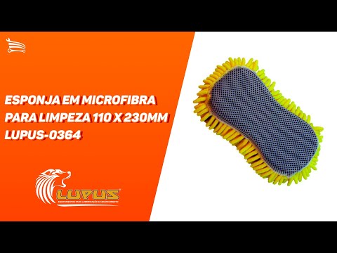 Esponja tipo Luva em Microfibra Amarela 250 x 180mm para Limpeza - Video