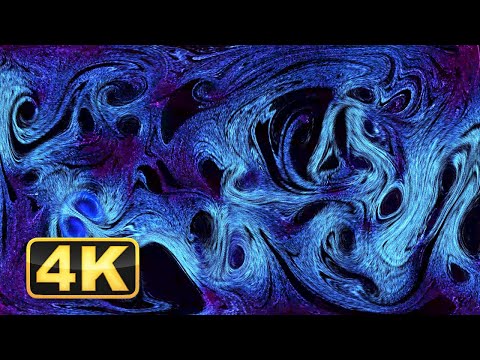 Satisfying Colorful Liquid! Fluid Art 1 Hour 4K Relaxing Screensaver for Meditation. Relaxing Music