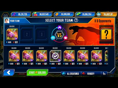 GILLICUS Vs PLATECARPUS Vs GEOLASMOSAURUS DEFEAT 9 OPPONENTS | JURASSIC WORLD THE GAME