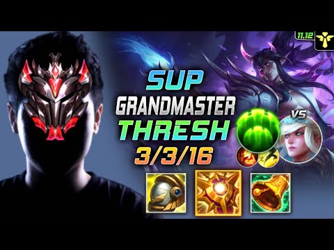 GrandMaster Thresh Support vs Janna - 천상계 서폿 쓰레쉬 템트리 룬 솔라리 수호자 スレッシュ Треш 魂锁典狱长 瑟雷西 - LOL KR 11.12