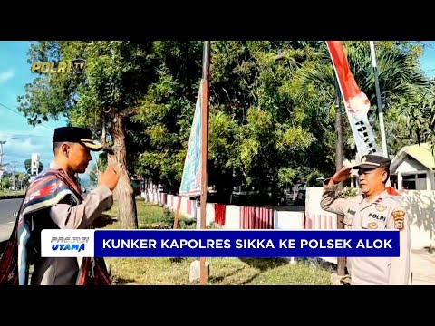 KUNJUNGAN KERJA KAPOLRES SIKKA KE POLSEK ALOK PERKUAT SINERGI  DENGAN APARAT DESA
