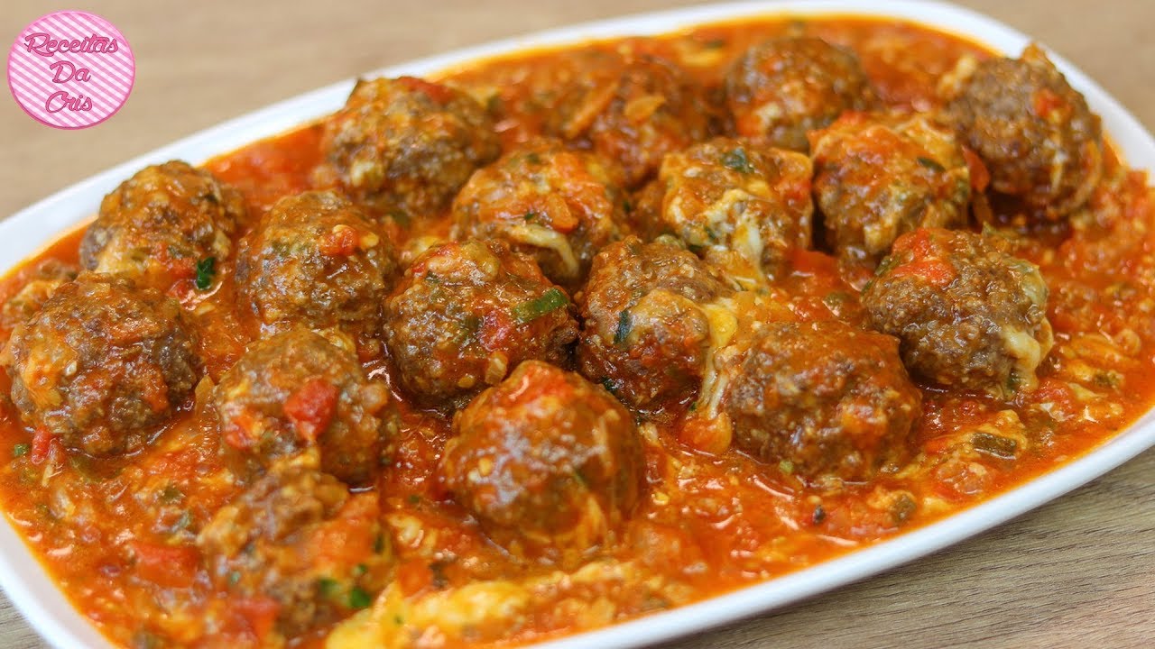 ALMONDEGAS RECHEADAS COM QUEIJO | RECEITAS DA CRIS