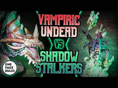 Trying the NEW Vampiric Undead Heroes (3000 points) - One Page Rules Battle Report