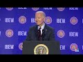 LIVE: Biden delivers remarks to electrical union workers | NBC News - Video