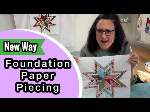 NEW WAY Foundation Paper Piecing FPP Starburst Quilt Block
