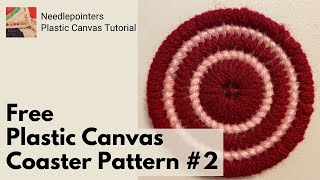 How to Stitch a Plastic Canvas Coaster Pattern #2 (Plastic Canvas Circle)