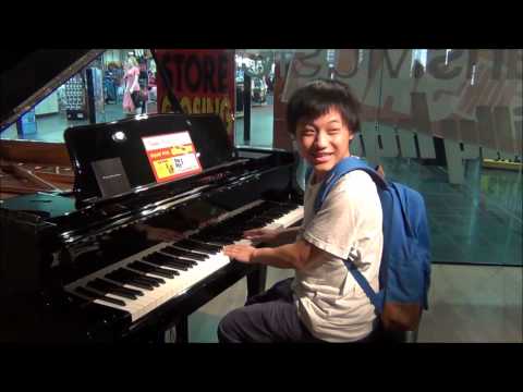 Lucas - Playing the Grand Piano worth $82,000