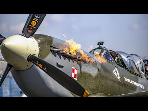 Supermarine Spitfire vs North American P-51 Mustang Cold Start Review and Sound