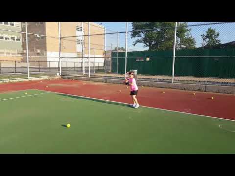 Daniella 5 years old playing tennis queens ny