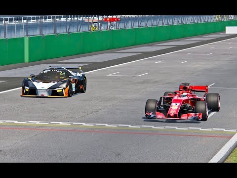 Ferrari F1 2018 vs  KTM True Racing X-Bow GT4 - Monza