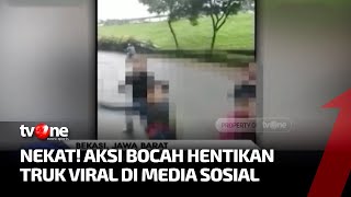 Download lagu Viral Sekelompok Bocah Nekat Hadang Truk Sedang Melintas | Sidik Jari tvOne mp3