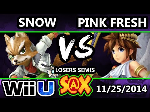 S@X - Pink Fresh (Pit, peach) Vs. Snow (Fox) SSB4 Losers Semis - Smash 4 Wii U