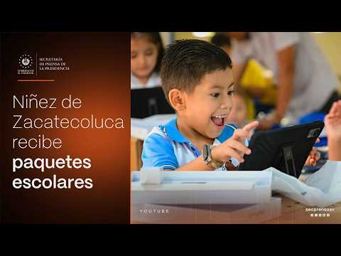 Gobierno del Presidente Nayib Bukele entrega paquetes escolares en La Paz