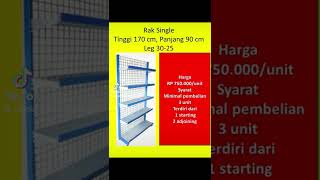 Rak Minimarket Baru murah meriah sama dengan harga Rak bekas. Kontak 08112652078