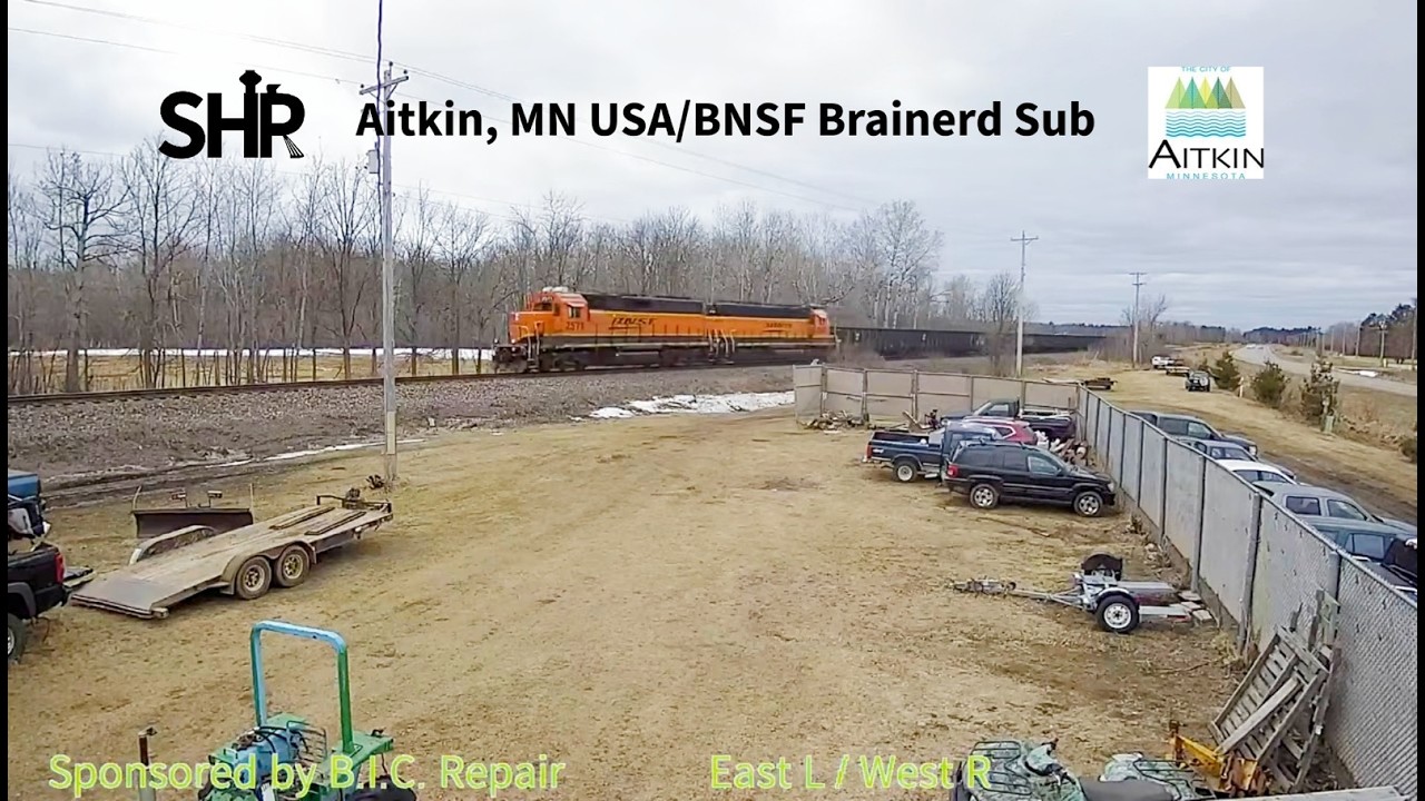 Live webcam view of Cámara de trenes BNSF en Aitkin