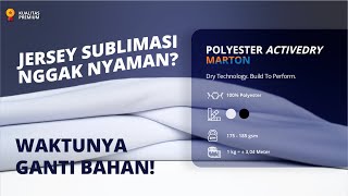 Polyester Activedry Marton Knitto, 100% Polyester, Mudah Menyerap Keringat dan Cocok Untuk Sublimasi