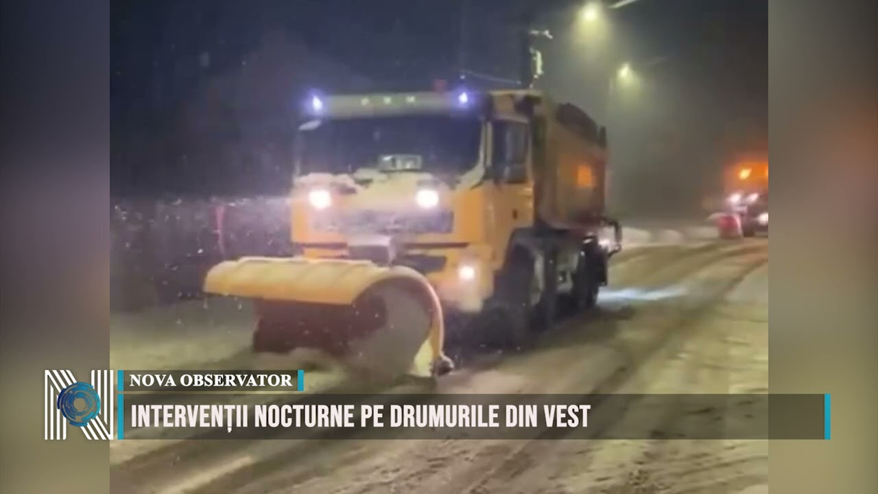 Intervenții nocturne pe drumurile din vest