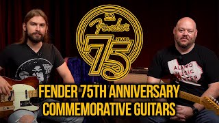 Video thumbnail for Fender 75th Anniversary Commemorative Stratocaster & Telecaster by Alamo Music Center