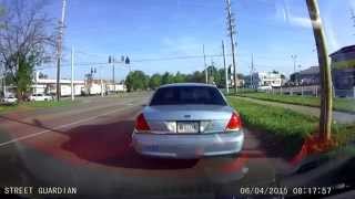 Santa's Smart Car Sleigh gets rear ended by a truck (FRONT VIEW)